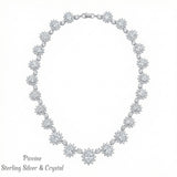 Pivoine Milano Sterling Silver and Crystal Bridal Necklace 3*