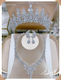 Pivoine Bridal Tiara Milano Sterling Silver and Crystal Handmade Crown 52