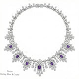 Pivoine Milano Sterling Silver and Crystal Bridal Necklace 56