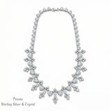 Pivoine Milano Sterling Silver and Crystal Bridal Necklace 61