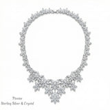 Pivoine  Milano Sterling Silver and Crystal Bridal Necklace 13