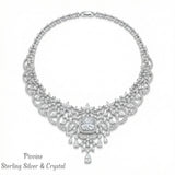 Pivoine Milano Sterling Silver and Crystal Bridal Necklace 52*