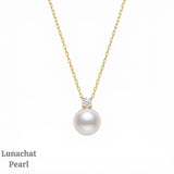 Lunachat 18K GOLD 8-9mm 日本AKOYA珍珠頸鏈