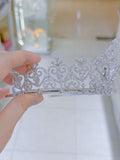 Pivoine Bridal Tiara Milano Sterling Silver and Crystal Princess Crown 12