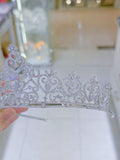 Pivoine Bridal Tiara Milano Sterling Silver and Crystal Princess Crown 12