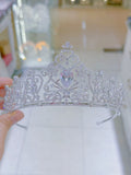 Pivoine Bridal Tiara Milano Sterling Silver and Crystal Princess Crown 12