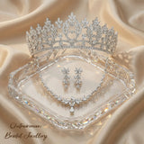 Pivoine Milano Sterling Silver and Crystal Bridal Necklace 36