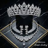 Pivoine Milano Sterling Silver and Crystal Bridal Necklace 36