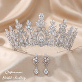 Pivoine Bridal Tiara Milano Sterling Silver and Crystal Handmade Crown 52