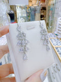 Pivoine Milano Sterling Silver and Crystal Bridal Earrings 90