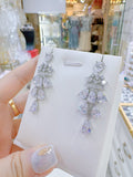 Pivoine Milano Sterling Silver and Crystal Bridal Earrings 90