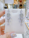 Pivoine Milano Sterling Silver and Crystal Bridal Earrings 90