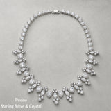 Pivoine Milano Sterling Silver and Crystal Bridal Necklace 61
