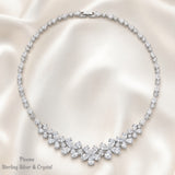 Pivoine Milano Sterling Silver and Crystal Bridal Necklace 10