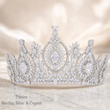 Pivoine Bridal Tiara Milano Sterling Silver and Crystal Princess Crown 28*