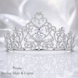 Pivoine Bridal Tiara Milano Sterling Silver and Crystal Princess Crown 12