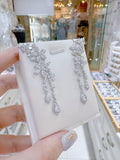 Pivoine Milano Sterling Silver and Crystal Bridal Earrings 42