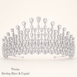 Pivoine Bridal Tiara Milano Sterling Silver and Crystal Princess Crown 33