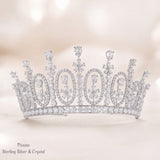 Pivoine Bridal Tiara Milano Sterling Silver and Crystal Princess Crown 7