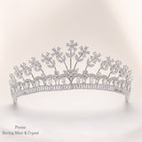 Pivoine Bridal Tiara Milano Sterling Silver and Crystal Princess Crown 1