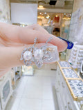 Lunachat 925純銀7-8mm 淡水珍珠星光花耳環