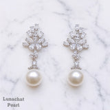Lunachat 925純銀9-10mm 淡水珍珠長耳環