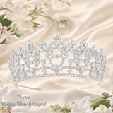 Pivoine Bridal Tiara Milano Sterling Silver and Crystal Princess Crown 29