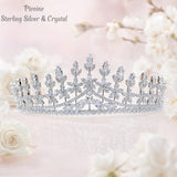 Pivoine Bridal Tiara Milano Sterling Silver and Crystal Princess Crown 38