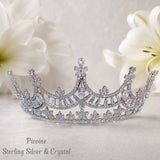 Pivoine Bridal Tiara Milano Sterling Silver and Crystal Princess Crown 18