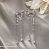 Pivoine Milano Sterling Silver and Crystal Bridal Earrings 141