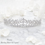Pivoine Bridal Tiara Milano Sterling Silver and Crystal Princess Crown 23