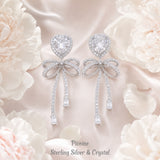 Pivoine Milano Sterling Silver and Crystal Bridal Earrings 82
