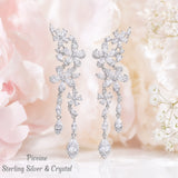 Pivoine Milano Sterling Silver and Crystal Bridal Earrings 42