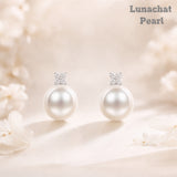 Lunachat 925純銀10-11mm 淡水珍珠耳環