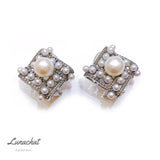 珍珠夾耳環Earclips | Chatnoiremeow 香港銅鑼灣門市 | 新娘耳環｜Bridal Earrings｜Wedding Earrings | 結婚耳環| 婚嫁首飾| 新娘首飾| 裙褂耳環|婚紗耳環｜Wedding Earrings | 