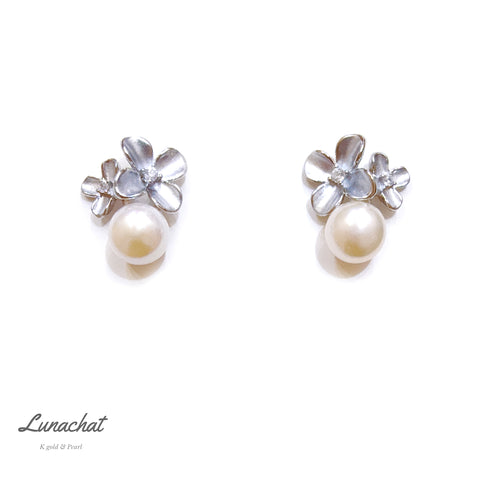 Lunachat 925純銀5-6mm 淡水珍珠耳環