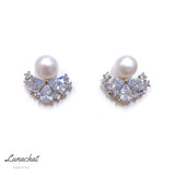 Lunachat 925純銀5-6mm 淡水珍珠耳環