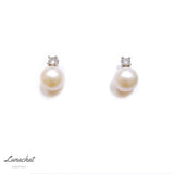 Lunachat 925純銀8-9mm 淡水珍珠耳環