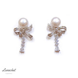 Lunachat 925純銀5-6mm 淡水珍珠耳環