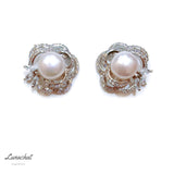 Lunachat 925純銀8-9mm 淡水珍珠耳環