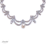 Lunachat 925純銀12-13mm lace design 淡水珍珠頸鍊*