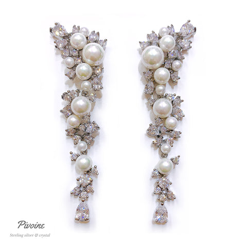 Chatnoiremeow 香港銅鑼灣門市 | 新娘耳環｜Bridal Earrings｜Wedding Earrings | 結婚耳環| 婚嫁首飾| 新娘首飾| 裙褂耳環|婚紗耳環｜Wedding Earrings | 
