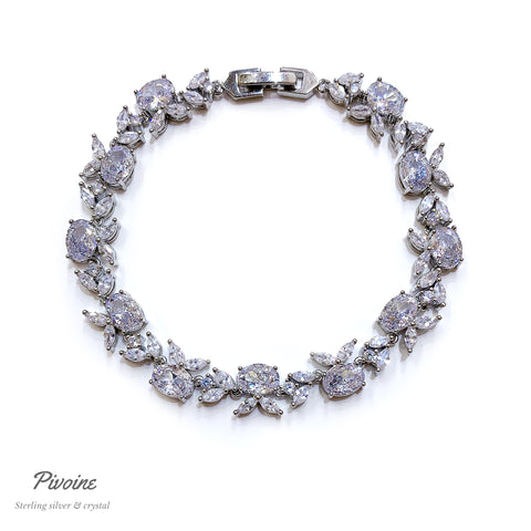 Pivoine Milano Sterling Silver and Crystal Bridal bracelet 24
