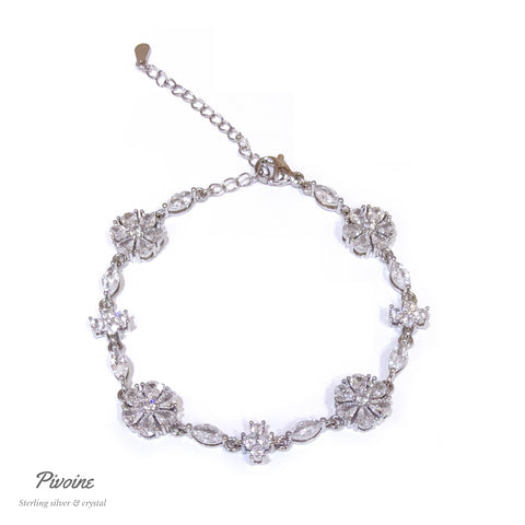Pivoine Milano Sterling Silver and Crystal Bridal bracelet 23