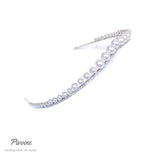 Pivoine Bridal Tiara Milano Sterling Silver and Crystal Handmade Hairpiece 35
