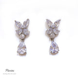 Pivoine Milano Sterling Silver and Crystal Bridal Earrings | 新娘耳環｜水晶耳環｜婚嫁首飾| 結婚耳環| 新娘首飾| 裙褂耳環|婚紗耳環｜Wedding Earrings | Bridal Earrings