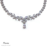 Pivoine Milano Sterling Silver and Crystal Bridal Necklace 31