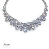 Pivoine Milano Sterling Silver and Crystal Bridal Necklace 2