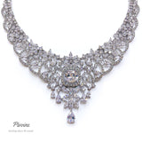 Pivoine Milano Sterling Silver and Crystal Bridal Necklace 52*