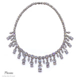 Pivoine Milano Sterling Silver and Crystal Bridal Necklace 60